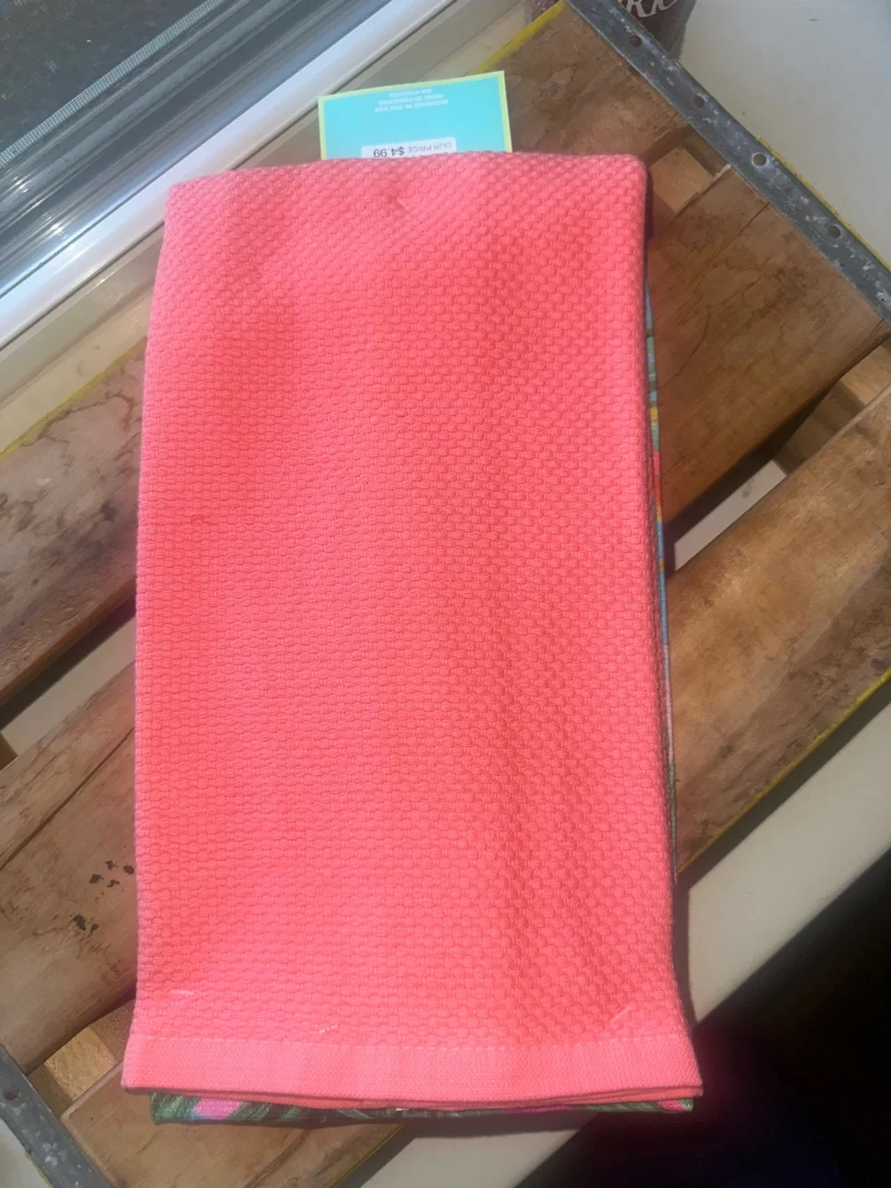 Pink Flamingo Tropical Kitchen Towel Set (2) - Picture 2 of 3